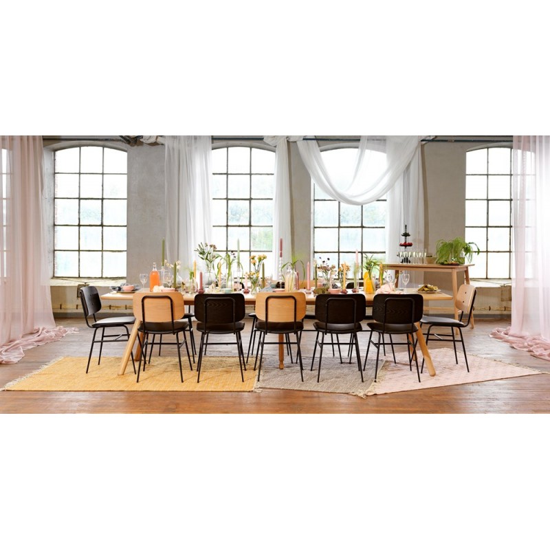 RO Lansin Extending Dining Table White Pigmented